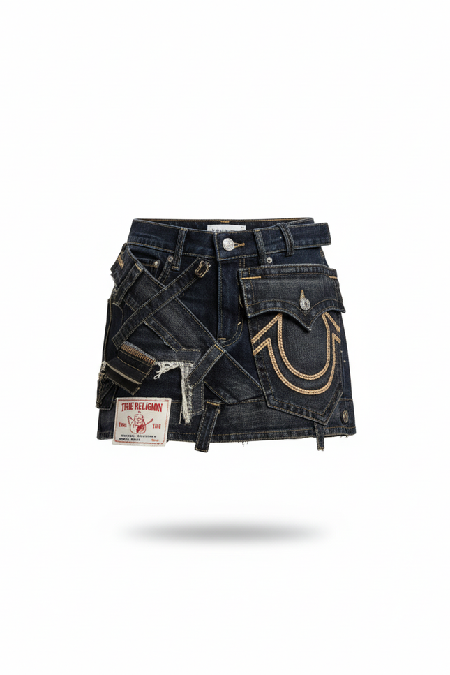 Jupe Jean Patchwork Mini Y2K