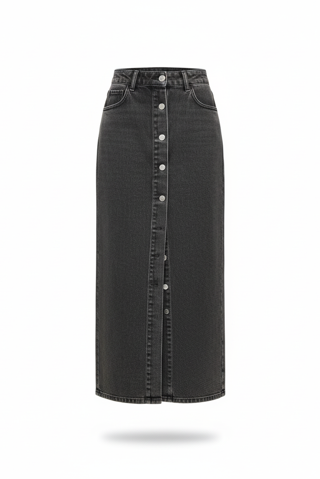 Jupe En Jean Grise Longue