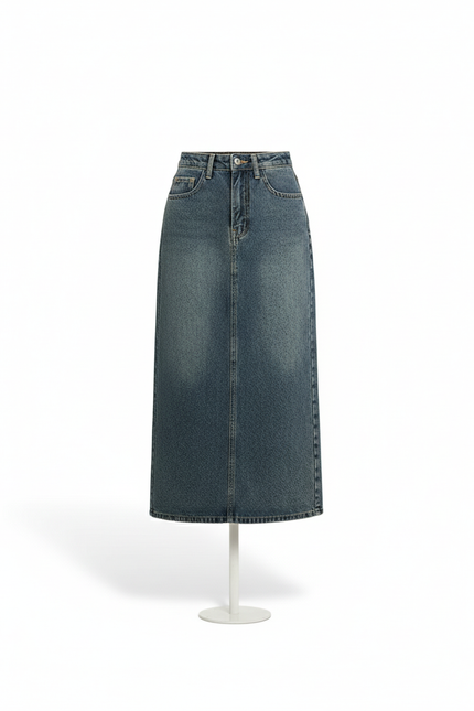 Jupe Jean Longue Fendue Décontractée