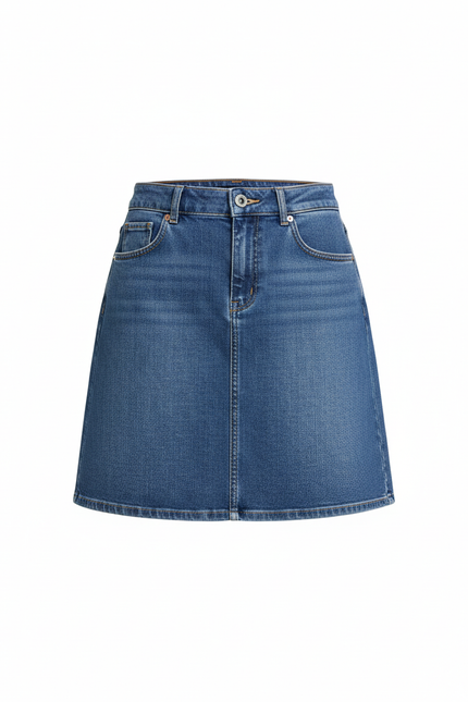 Jupe Jean Coupe Trapèze Bleu Délavé Décontractée