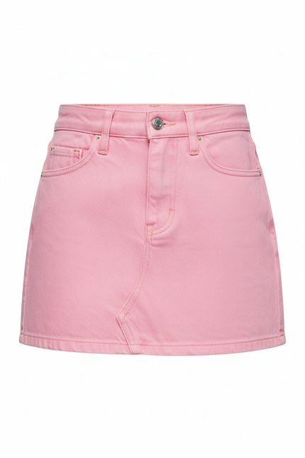 Jupe Jean Rose Taille Haute Estivale