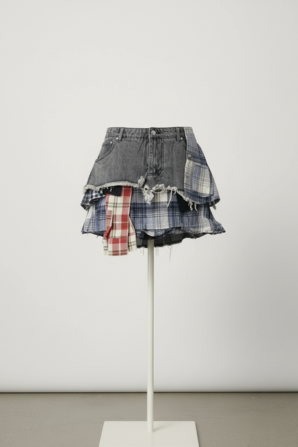 Jupe Jean Déstructurée Patchwork Chic