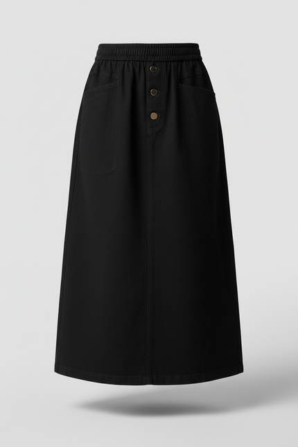 Jupe Jean A-Line Taille Haute Décontractée