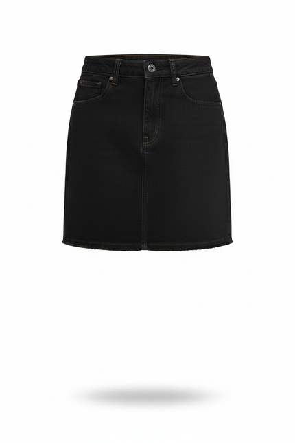 Jupe Jean Noire A-Line Chic