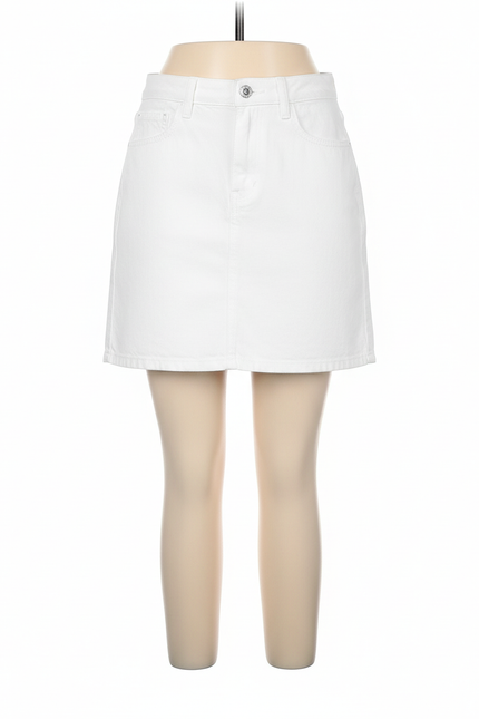 Jupe Jean Blanche Courte Décontractée
