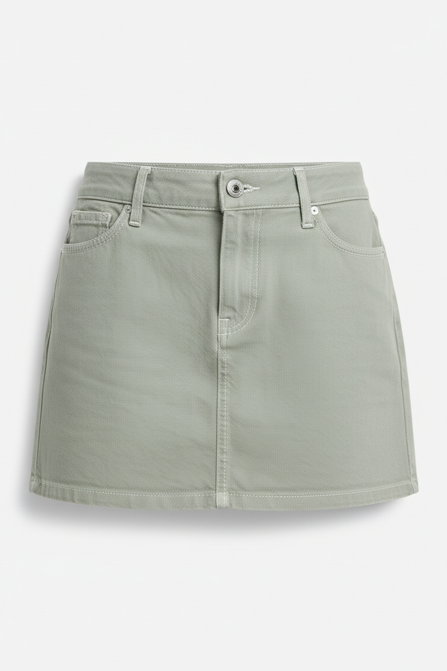 Mini Jupe En Jean Taille Haute