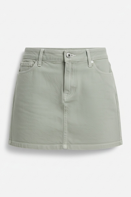 Mini Jupe En Jean Taille Haute