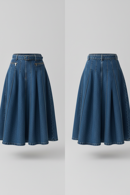 Jupe En Jean Longueur Genoux