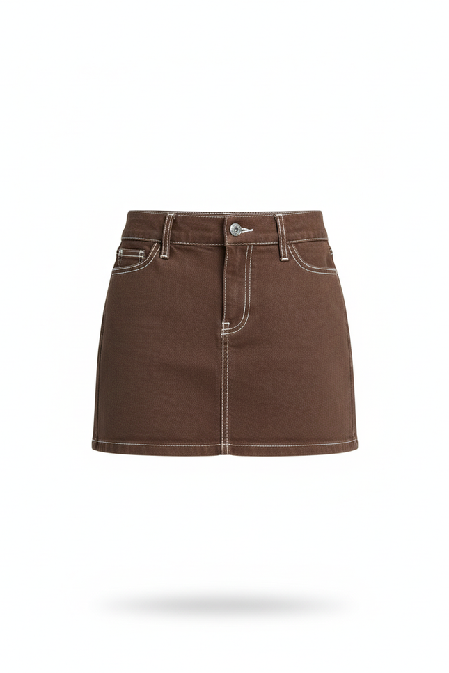 Jupe En Jean Marron