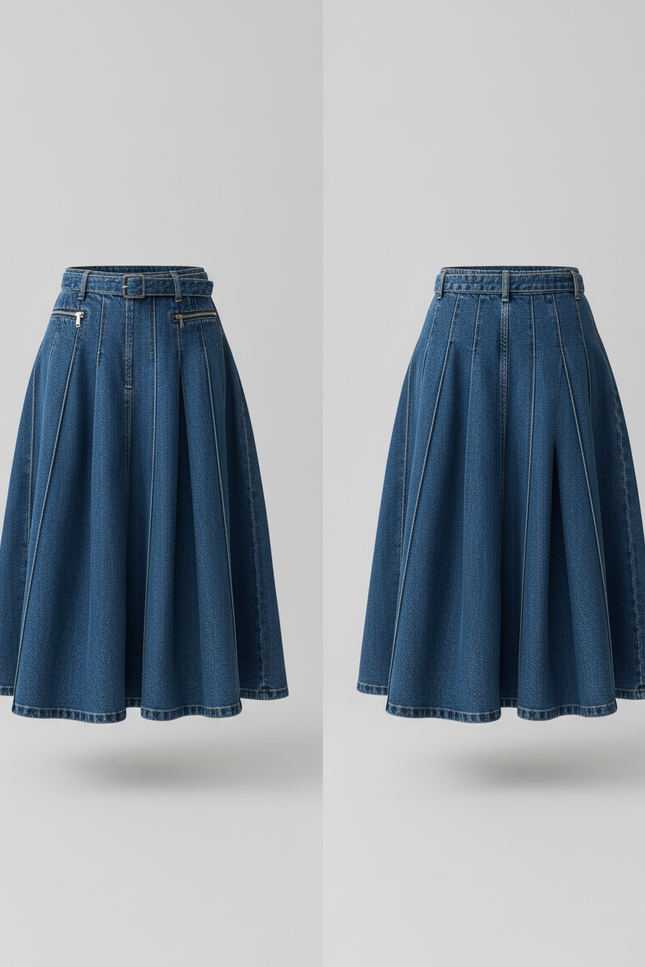 Jupe En Jean Longueur Genoux