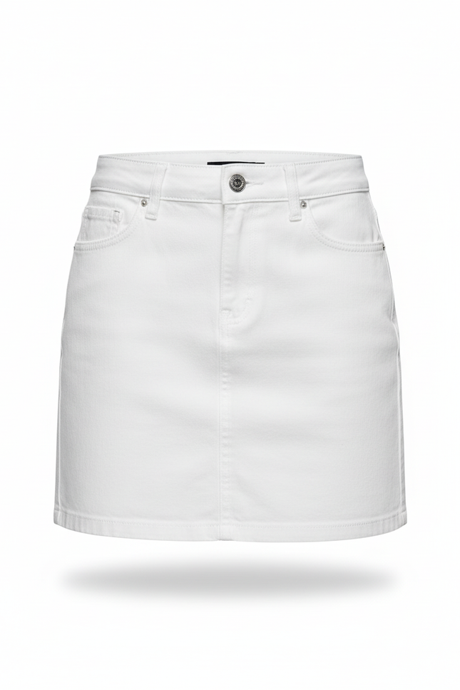 Jupe Jean A-Line Blanche Décontractée