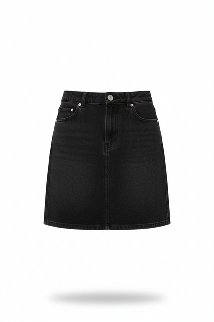 Jupe Jean Mini Gris Foncé Chic