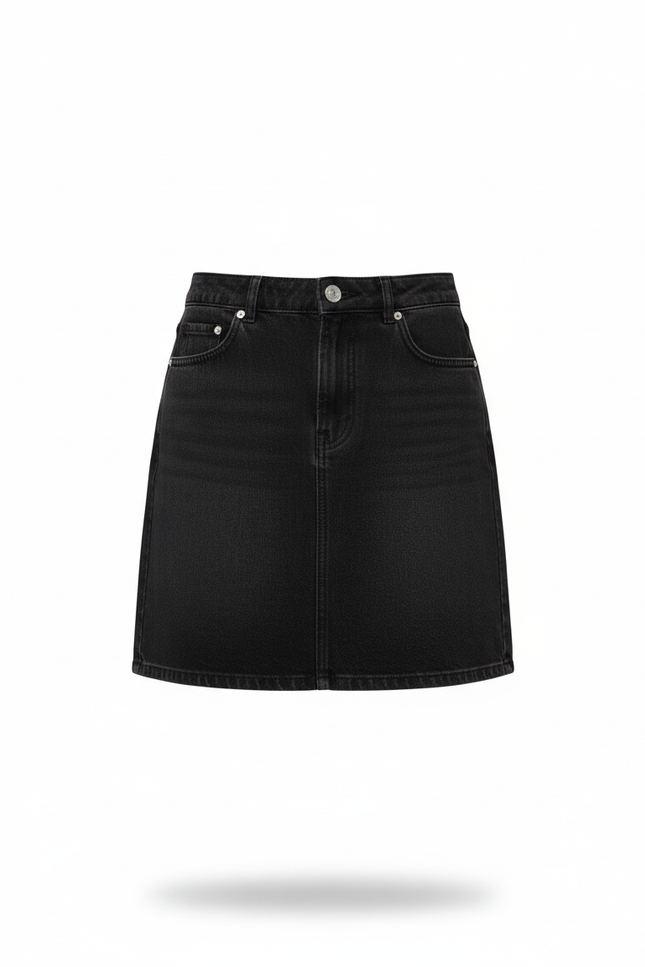 Jupe Jean Mini Gris Foncé Chic