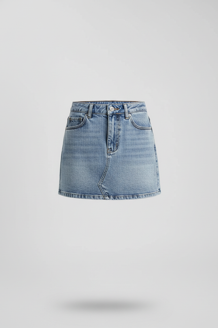 Jupe Jean Taille Haute Mini Décontractée