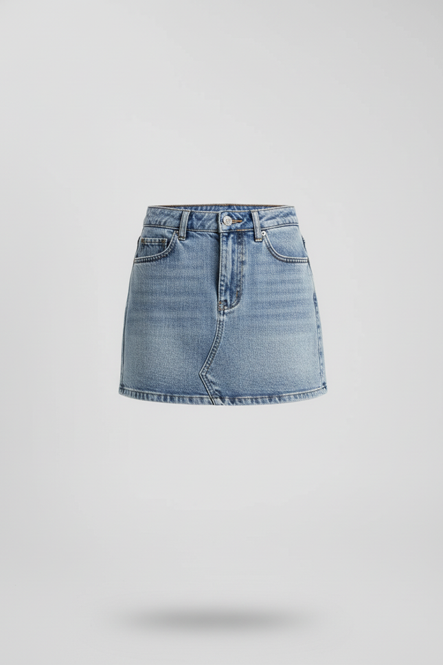 Jupe Jean Taille Haute Mini Décontractée