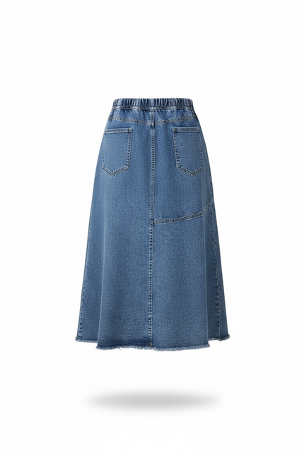 Jupe Jean A-Line Midi Fluide