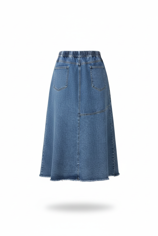 Jupe Jean A-Line Midi Fluide
