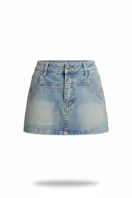 Jupe Jean Taille Haute Courte Y2K