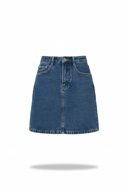 Jupe Jean Bleue Coupe Évasée Décontractée
