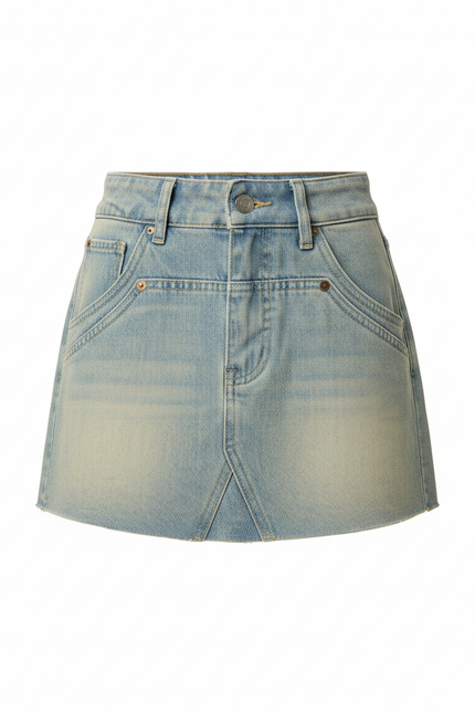 Jupe Jean Délavée Mini Décontractée