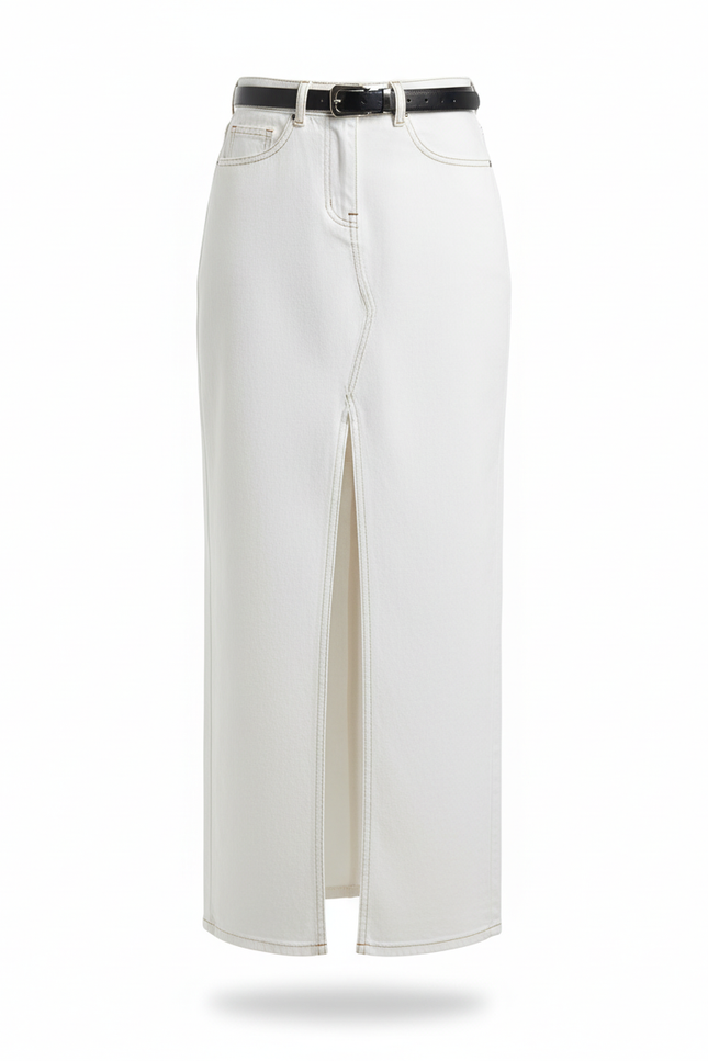 Jupe En Jean Blanc Femme