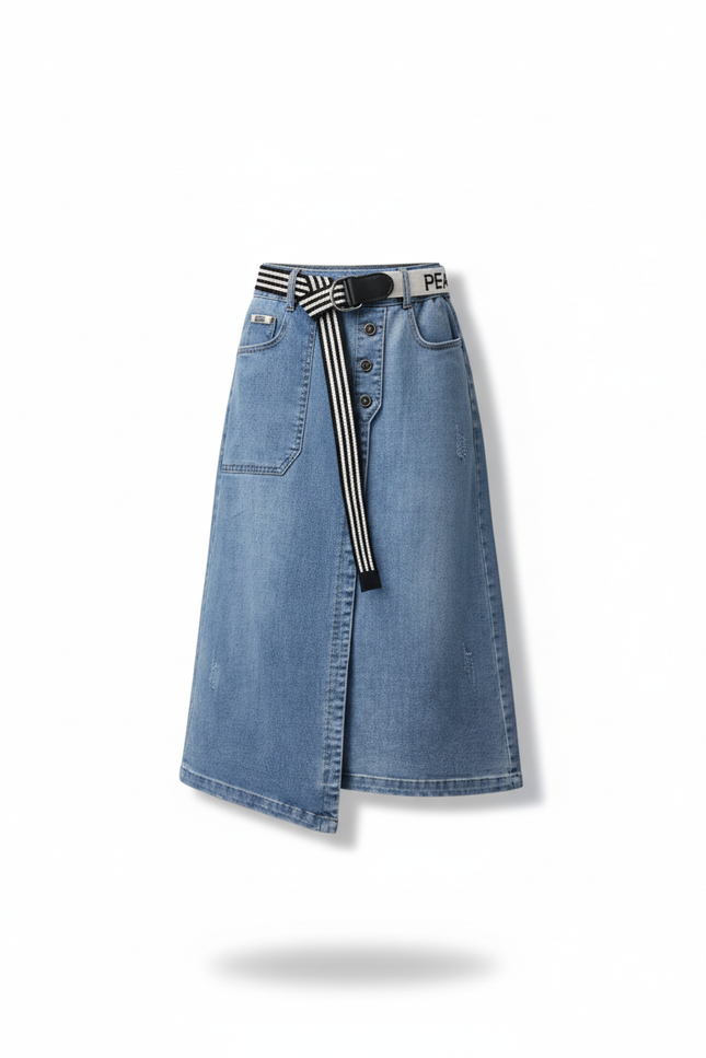 Jupe Portefeuille En Jean