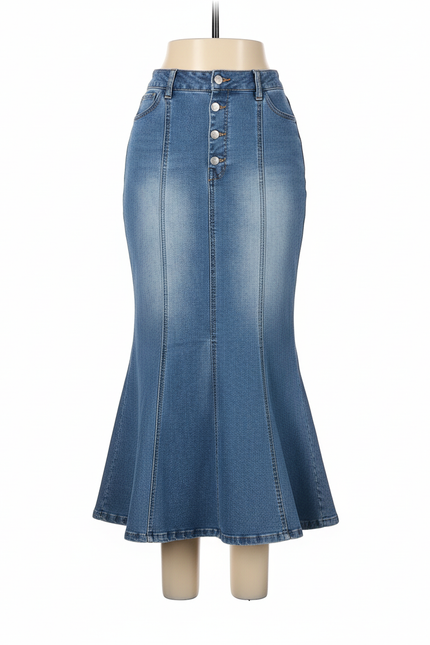 Jupe Jean Bleue Coupe Sirène Chic