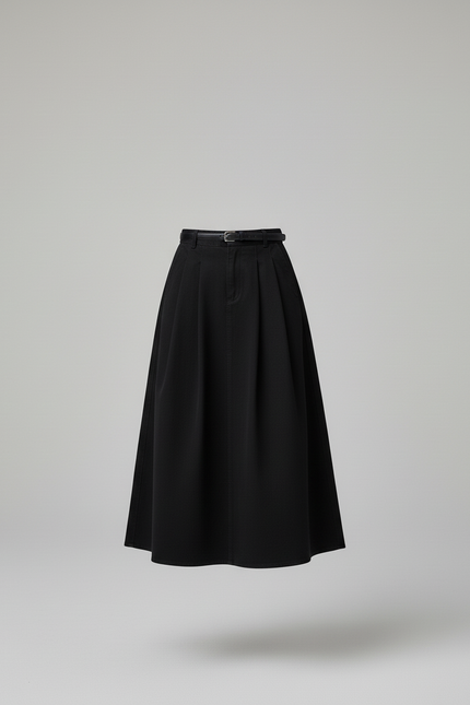Jupe Jean Noire Plissée Chic