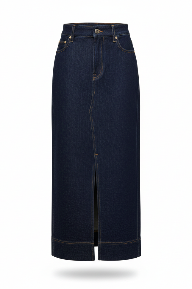 Jupe Longue En Jean Fente Arrière