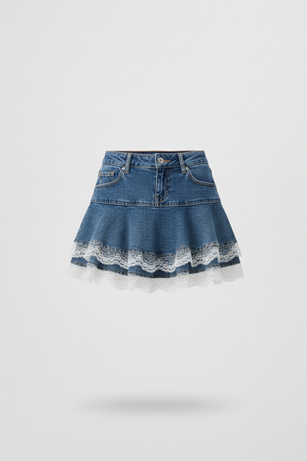 Jupe Short En Jeans