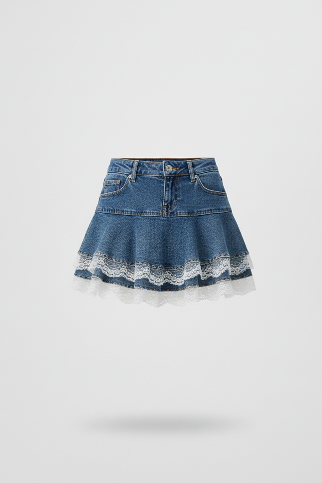 Jupe Short En Jeans