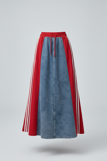 Jupe En Jean Longue Patchwork